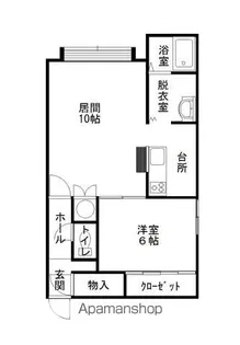 ハーベストB【1階】の間取り