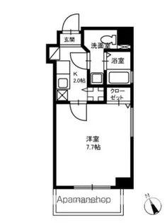 ライツェント築地【4階】の間取り