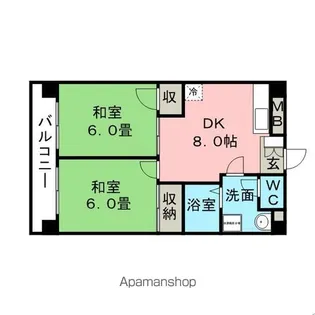 第1HIROハイツ【2階】の間取り