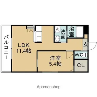 愛知県名古屋市守山区大字中志段味字墓前【アパート】の間取り