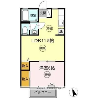 セジュールヤマ【1階】の間取り