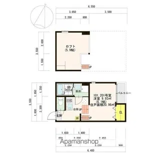 CIEL BLEU【201号室号室】の間取り