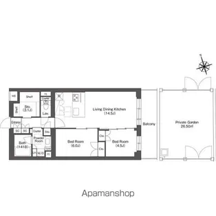 ルーウェ東大泉【1階】の間取り