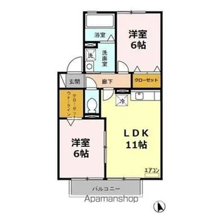 エクセレント【2階】の間取り