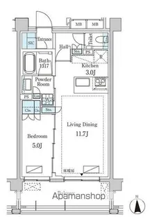 グランドゥールプレミアム代々木大山【2階】の間取り