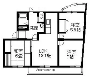 長野県長野市大字栗田【マンション】の間取り
