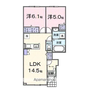 フルール(FLEUR)【1階】の間取り