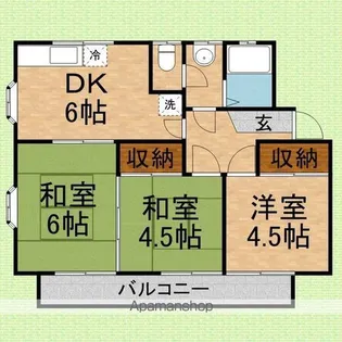 荻原コーポ【105号室】の間取り