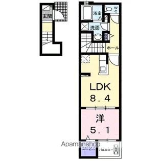 スクエアIS Ⅴ【2階】の間取り