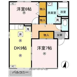 ハイツ田園 Ⅱ A棟【1階】の間取り