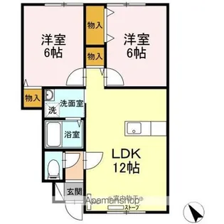 ラリンゴハウス【1階】の間取り