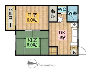 西遠マンション【2階】の間取り