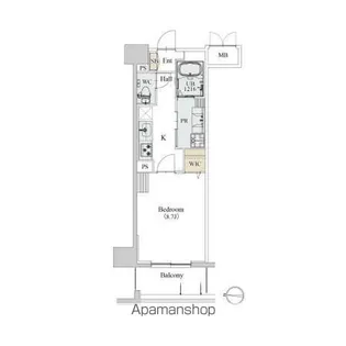 カスタリア新栄Ⅱ【5階】の間取り