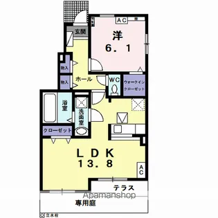 プロムナード花水木Ⅰ【1階】の間取り