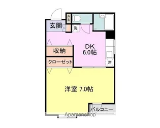 メゾンルーチェ【102号室】の間取り