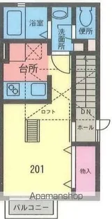 コスモスタンザ【201号室号室】の間取り