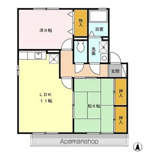 ロシェ・ポンテージ A棟【2階】の間取り