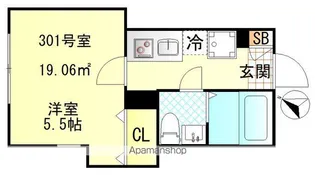 CFジオーレ小岩WEST【3階】の間取り
