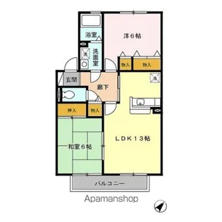 オリエントクレスト【2階】の間取り
