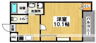 九間町ジーイートワ【2D号室】の間取り