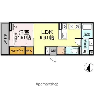 エクセリア若宮【1階】の間取り