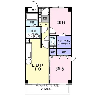 クレールコート【3階】の間取り