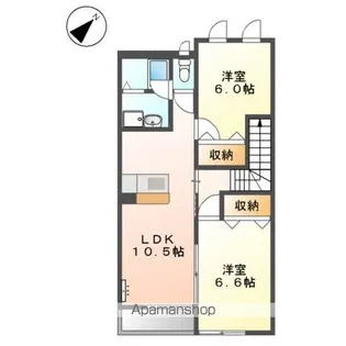 クレセントコート【2階】の間取り