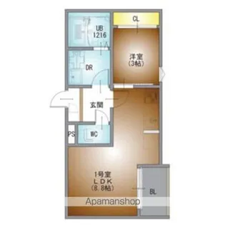 REGALEST栄生駅【1階】の間取り