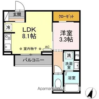 コラージュくりた【3階】の間取り