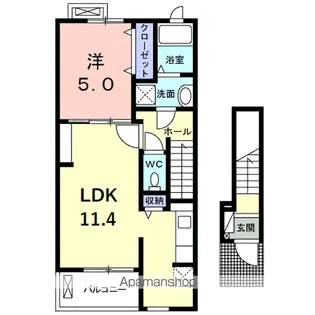 アンファミーユⅢ【2階】の間取り