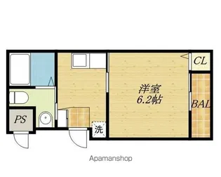 Y’S玉造【202号室】の間取り