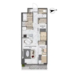 アルファコート亀戸2【1階】の間取り