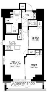 シティハウス目黒ザ・ツインNORTH棟【6階】の間取り