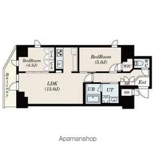 SーRESIDENCE駒沢大学駅前【4階】の間取り
