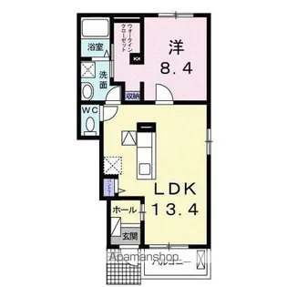 エアリー カーサA【1階】の間取り