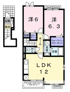 ヒーリング ハート【2階】の間取り