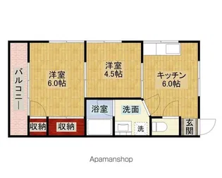 クローバーハイム【201号室】の間取り