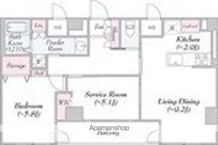 ヴァンテ・アン神楽坂【8階】の間取り