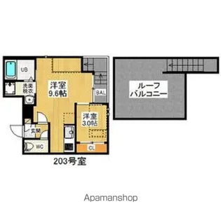 GRANDTIC名駅南【2階】の間取り