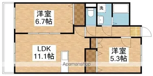 ローズベイ新潟南【3階】の間取り