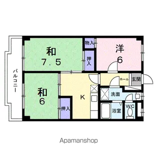 メゾンクレスト【4階】の間取り