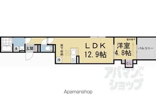 GRAMM丹波口【1階】の間取り