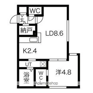 ラ・エスペランス麻生【205OK号室】の間取り