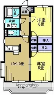 グロアール昭島【1階】の間取り