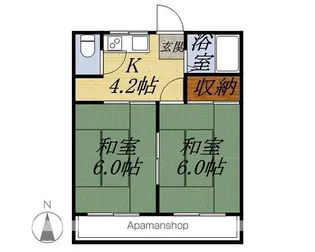 コーポダイボシ【302号室】の間取り