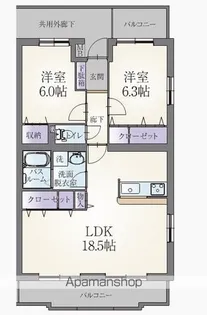 ヴィラ・エトワール【3階】の間取り