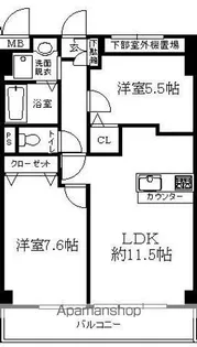 ウインドヒル鎌ヶ谷【603号室号室】の間取り