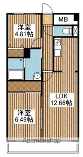 リバーサイド25【3階】の間取り