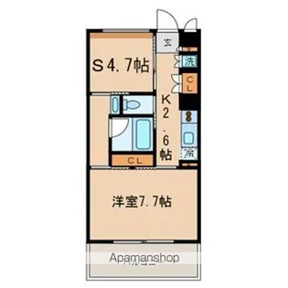 Kエリタージュ【205号室号室】の間取り