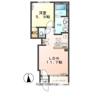 ハレレア【1階】の間取り